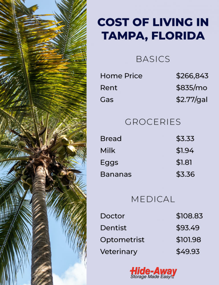 Living in Tampa, FL Cost Breakdown Hideaway Storage Blog Site